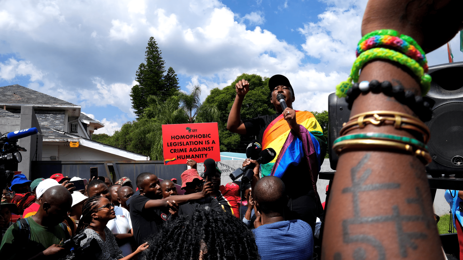 Manifestation contre le projet de loi anti-homosexualité en Ouganda.