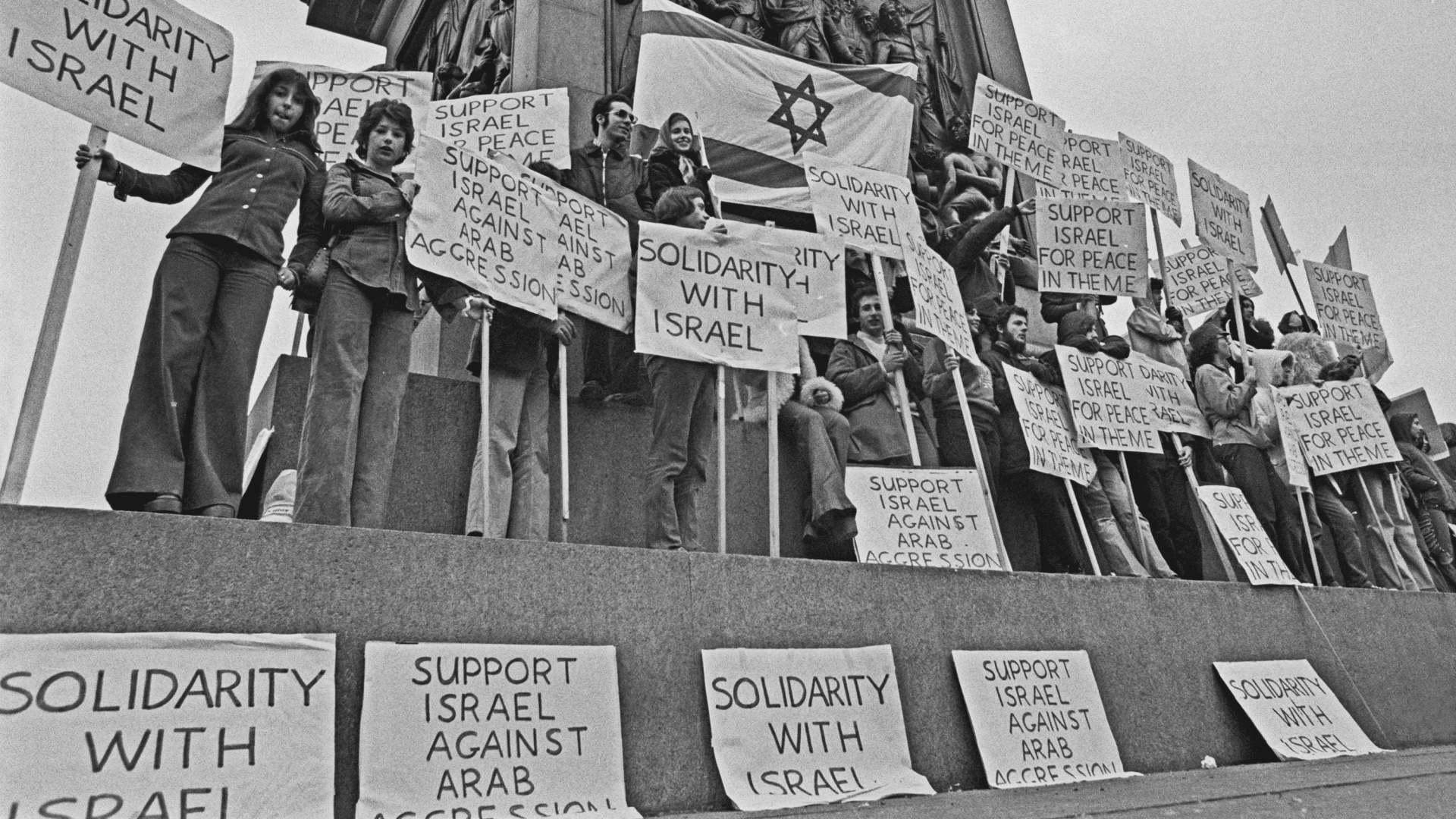 Manifestation de solidarité avec Israël pendant la guerre du Kippour en 1973.