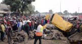 Un accident impliquant quatre véhicules s’est produit dans la banlieue de Ngaramtoni à Arusha, au nord de la Tanzanie, le 24 février 2024.