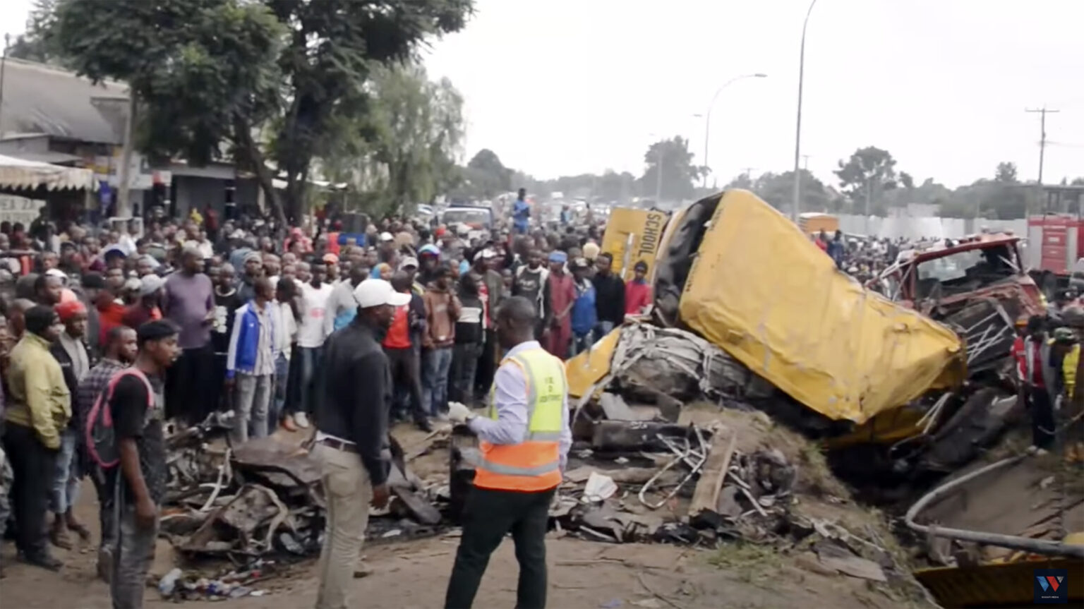 Un accident impliquant quatre véhicules s’est produit dans la banlieue de Ngaramtoni à Arusha, au nord de la Tanzanie, le 24 février 2024.