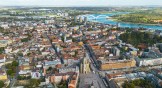 The old center of Novi Sad In Serbia