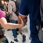 Federal agents detain a man at immigration court in New York City in July.