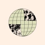 A globe with pictures of an Asian and African church worshiping