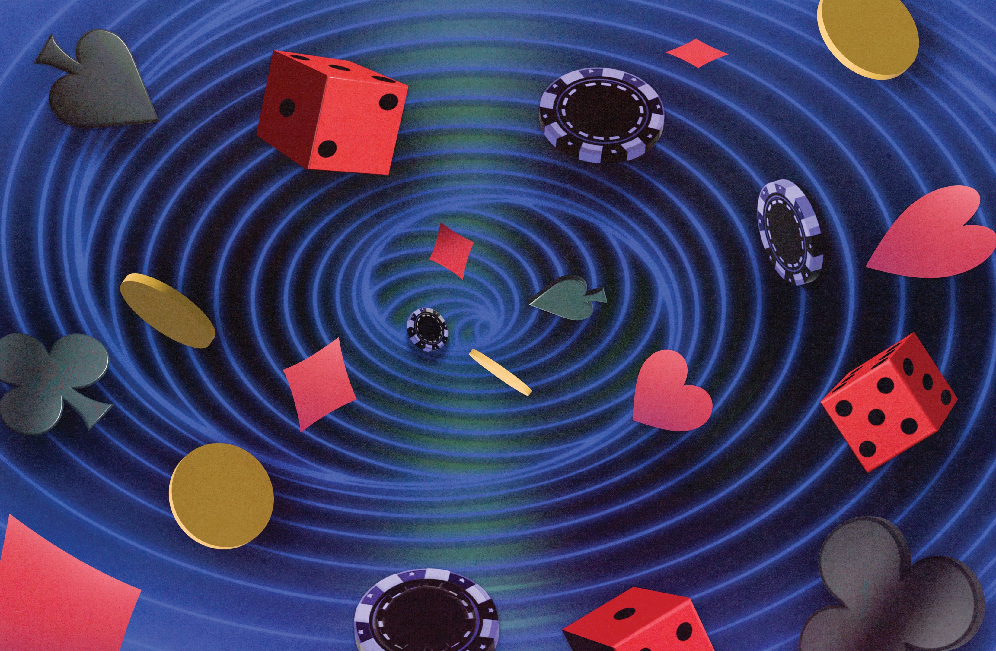 Illustration with gambling elements