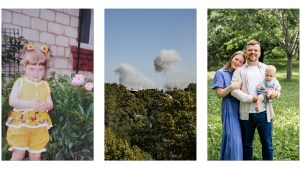 Des photos de la famille Gidenko et de l'Ukraine ravagée par la guerre.